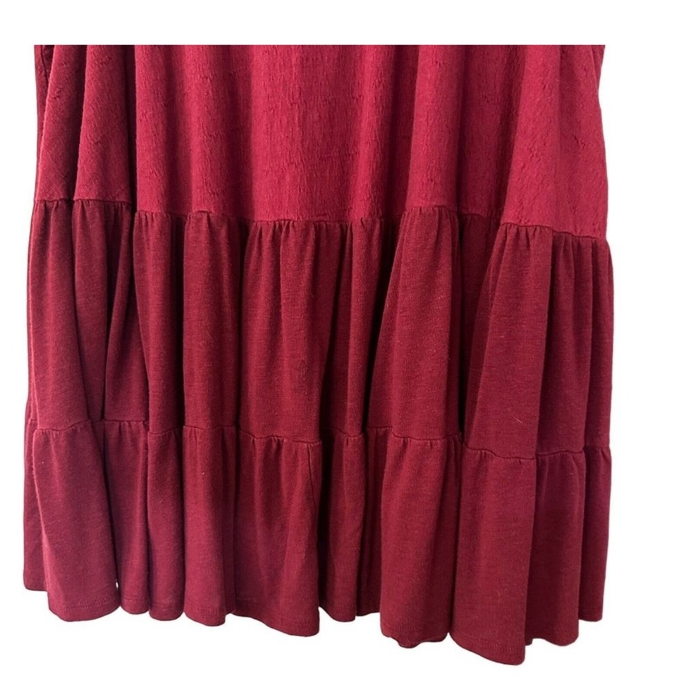 Free People Right On Time Burgundy/ Wine Oversized Tunic Top Size Small - Picture 7 of 13